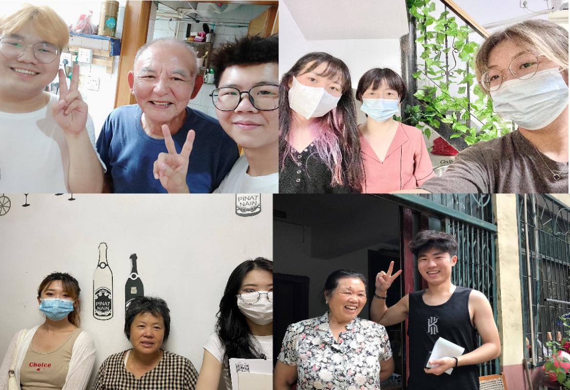 (圖三:同學(xué)們與多位住戶的合影留念)